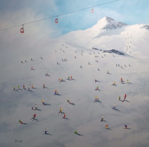 Skiers (7) 100 x 100